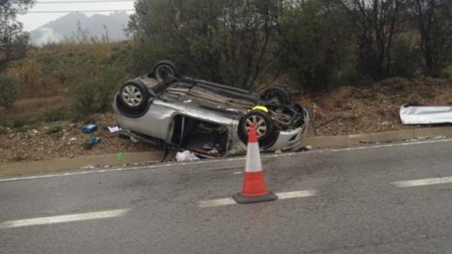 El vehicle sinistrat a Abrera