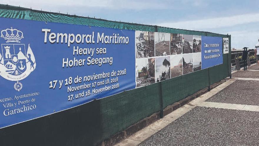 En la avenida marítima de Garachico aún hay zonas en reconstrucción debido a los daños causados por el temporal de los días 17 y 18 de noviembre de 2018.