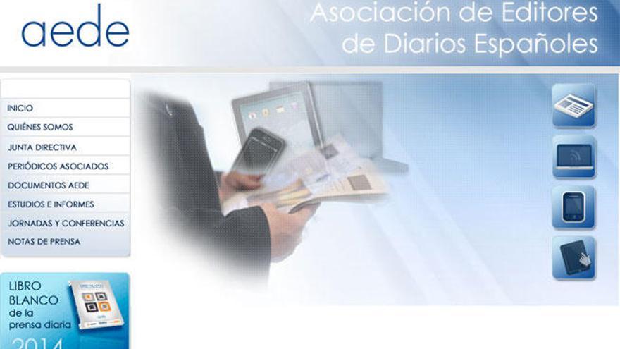 La web de la Asociación de Editores de Diarios