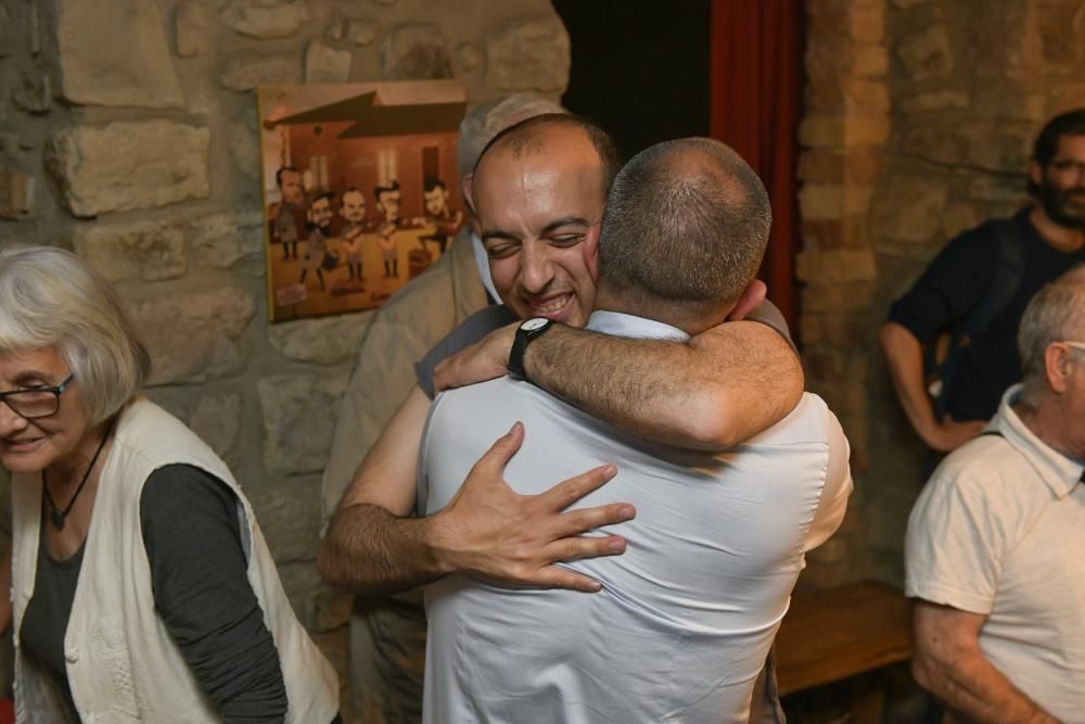 Celebració de Marc Aloy després de la victòria a l