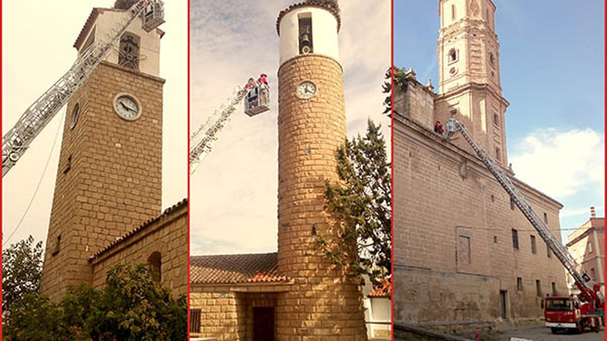 Campanarios y tejados de donde se han retirado nidos.