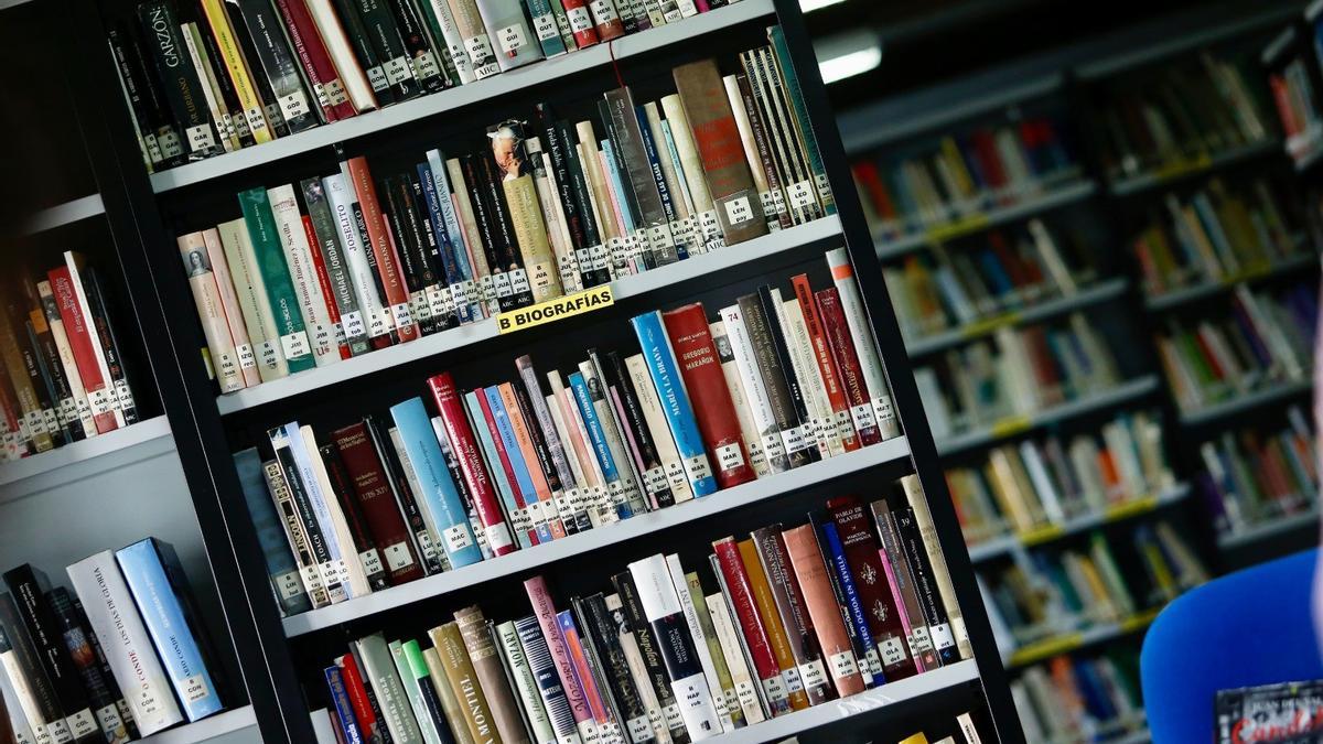 Libros de una biblioteca.