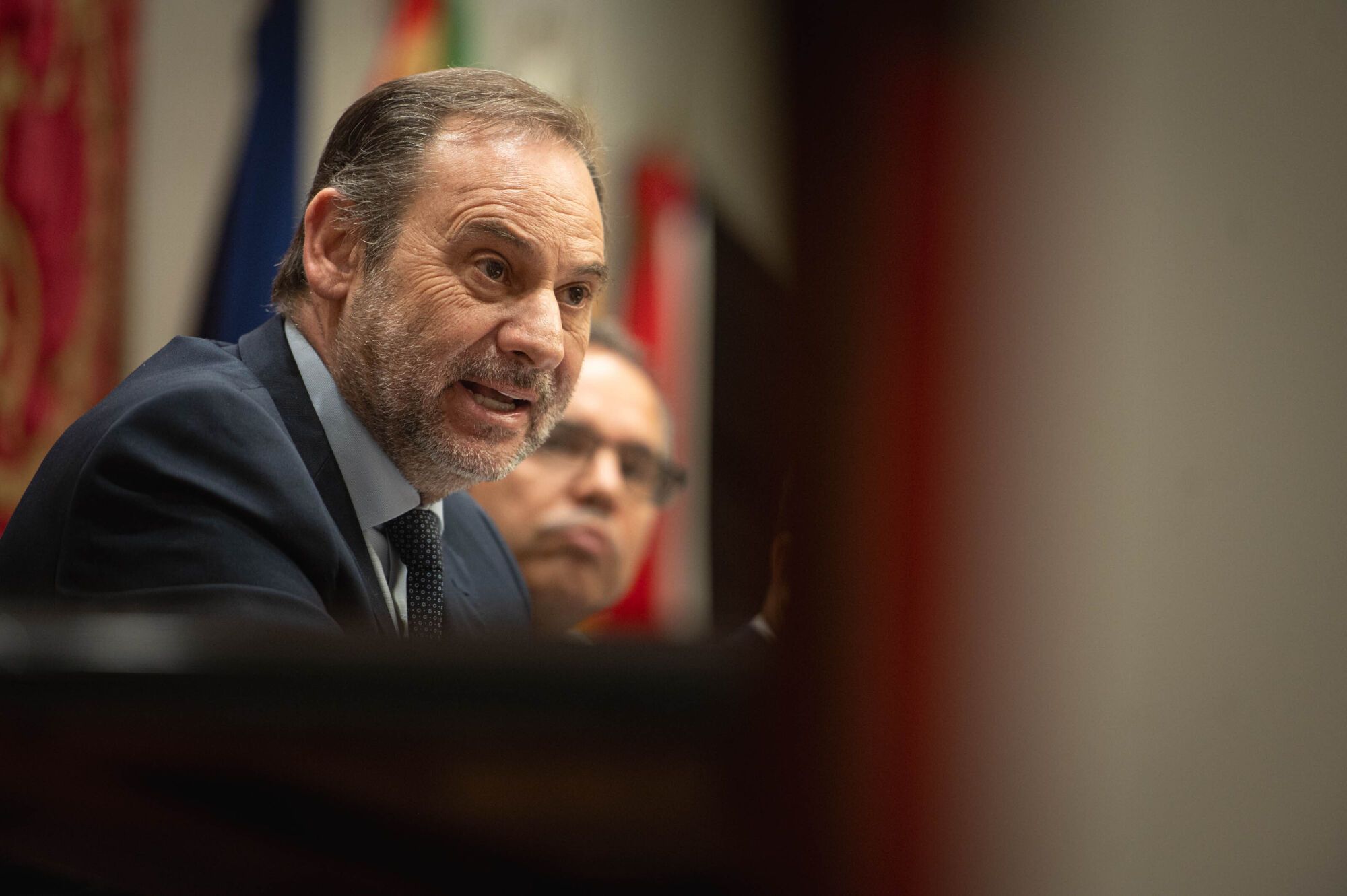 José Luis Ábalos comparece en el Parlamento de Canarias.
