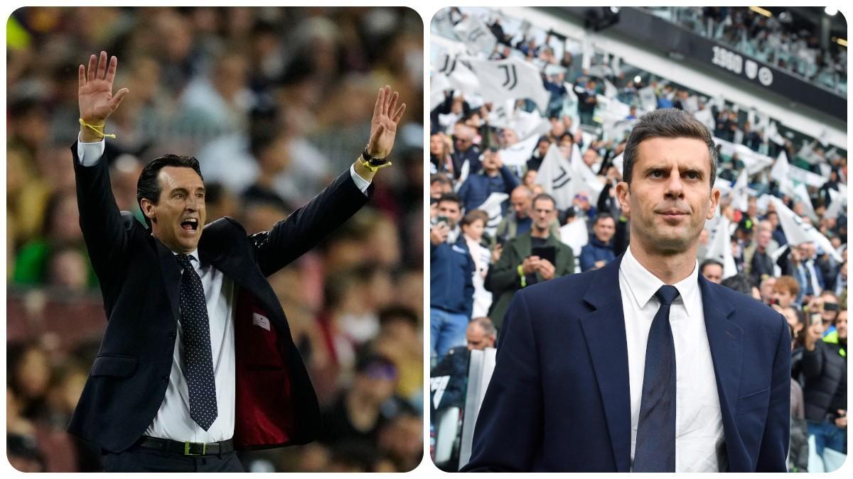 Unai Emery y Thiago Motta