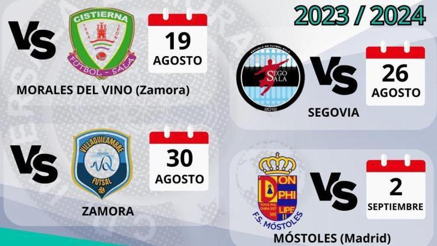 Calendario de pretemporada del Euronics Caja Rural. | Cedida