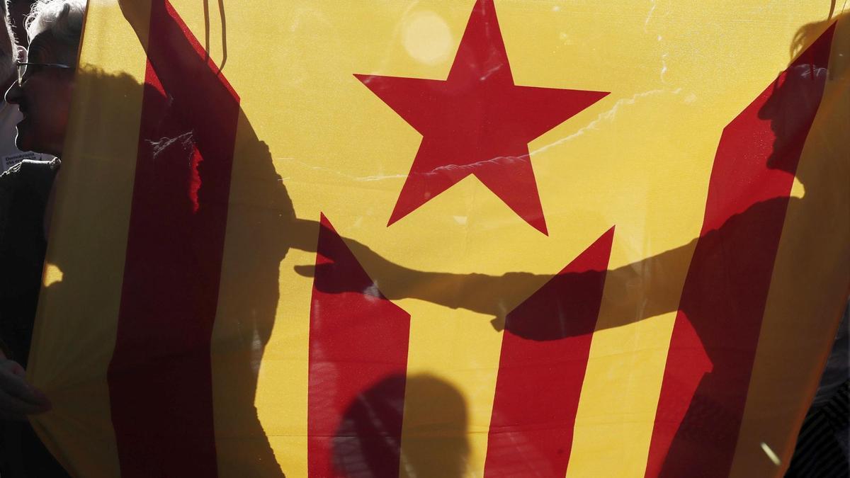 Detalle de una estelada. / Efe