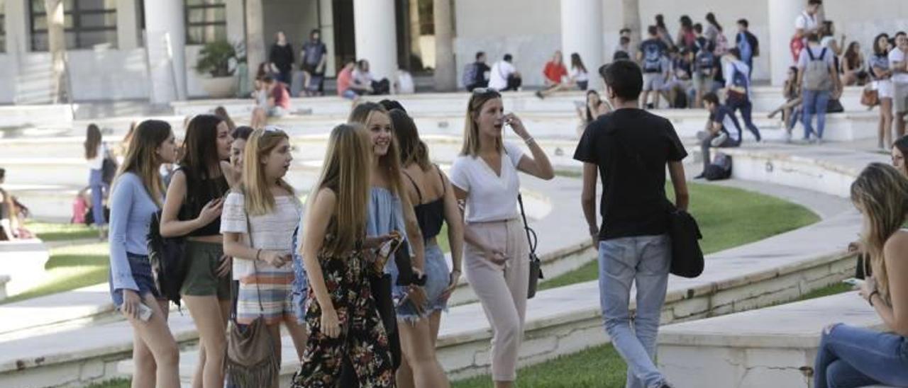 Los alumnos volvieron a llenar ayer el campus de la Universidad de Alicante en el primer día de clase del curso 2017-2018.