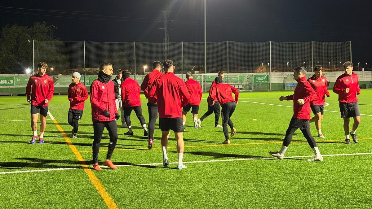 La plantilla del Gévora prepara el partido ante el Pueblonuevo.