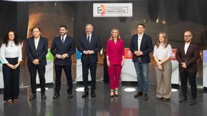 Los ocho candidatos antes del debate en Aragón TV