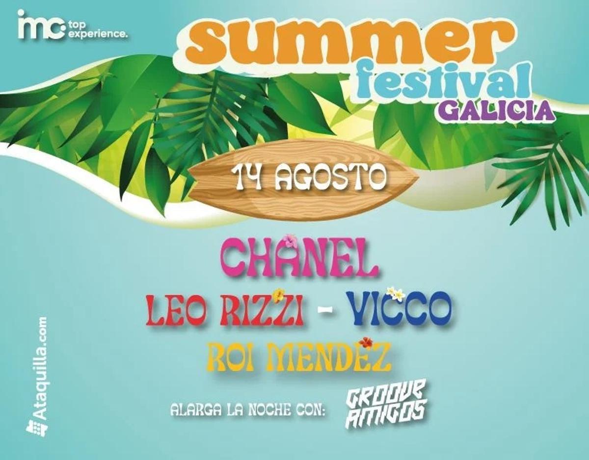 Cartel del festival IMC Summer de Nigrán