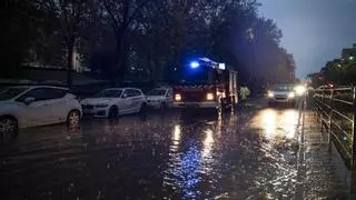 Una nueva tromba de agua vuelve a causar inundaciones en Cáceres