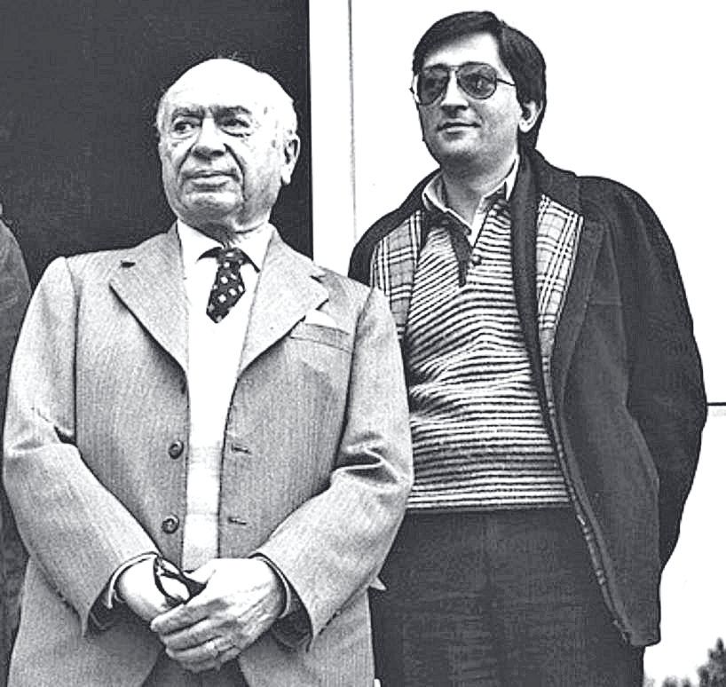 Valentín Paz Andrade y Uxío Labarta en los años 70.