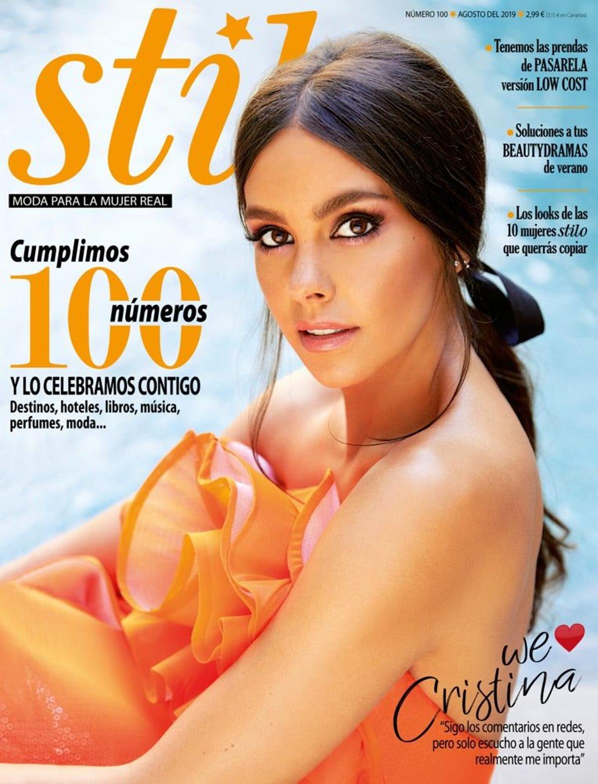 Cristina Pedroche portada de agosto del 2019, número 100