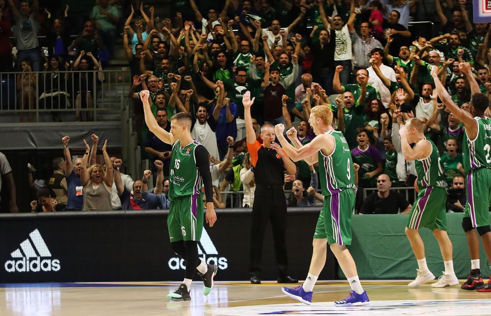 Una espectacular remontada en el último cuarto permite al Unicaja estrenarse en la Euroliga con un triunfo de prestigio que demuestra que los verdes están preparados para luchar por todo