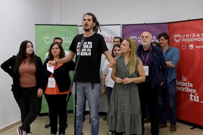 GRAFCAN2989. SANTA CRUZ DE TENERIFE, 28/04/2019.- El diputado electo de la lista de Unidas Podemos al Congreso de los Diputados por la provincia de Santa Cruz de Tenerife, Alberto Rodríguez, valoró este domingo los resultados electorales. EFE/Ramón de la Rocha