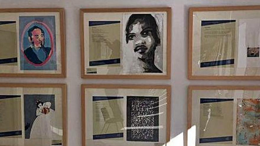 Varias de las obras que se exponen en la exposición por el 40 aniversario de la UIB.