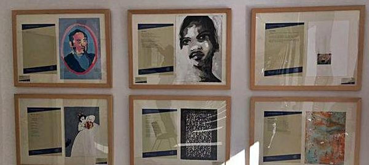 Varias de las obras que se exponen en la exposición por el 40 aniversario de la UIB.