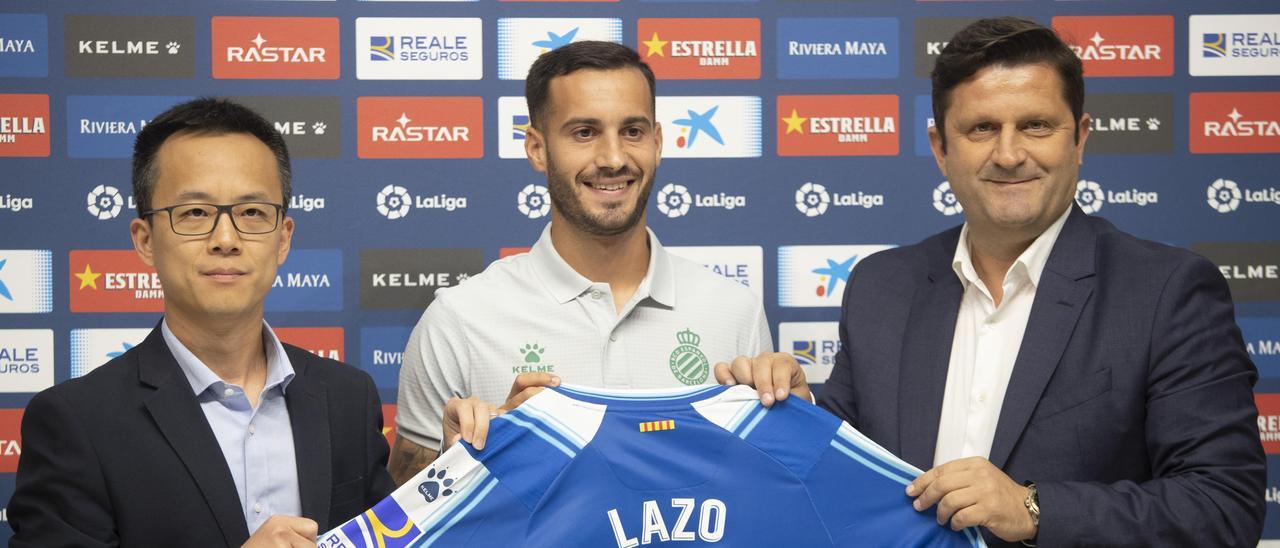 José Carlos Lazo, en su presentación con el Espanyol el pasado verano.