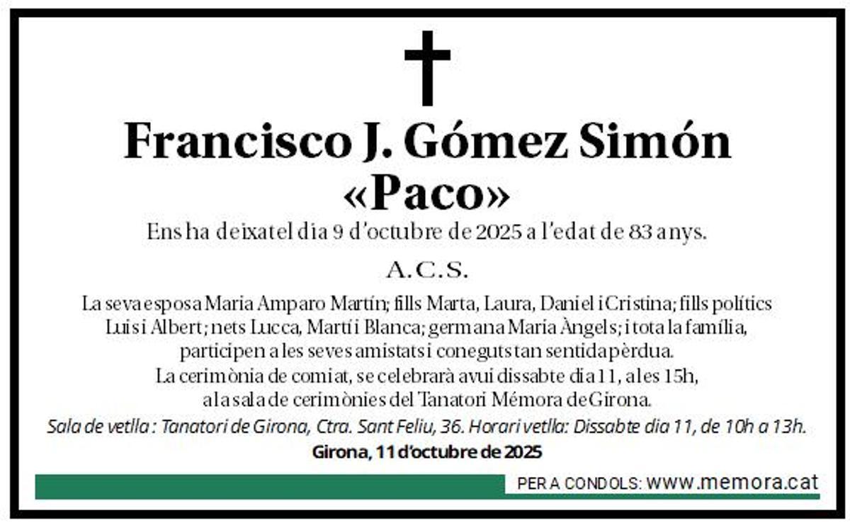 Francisco J. Gómez Simón &quot;Paco&quot;