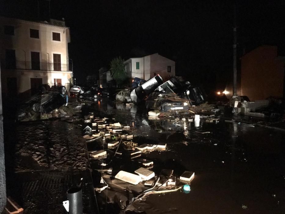 El centro de Sant Llorenç, Mallorca, tras las inundaciones