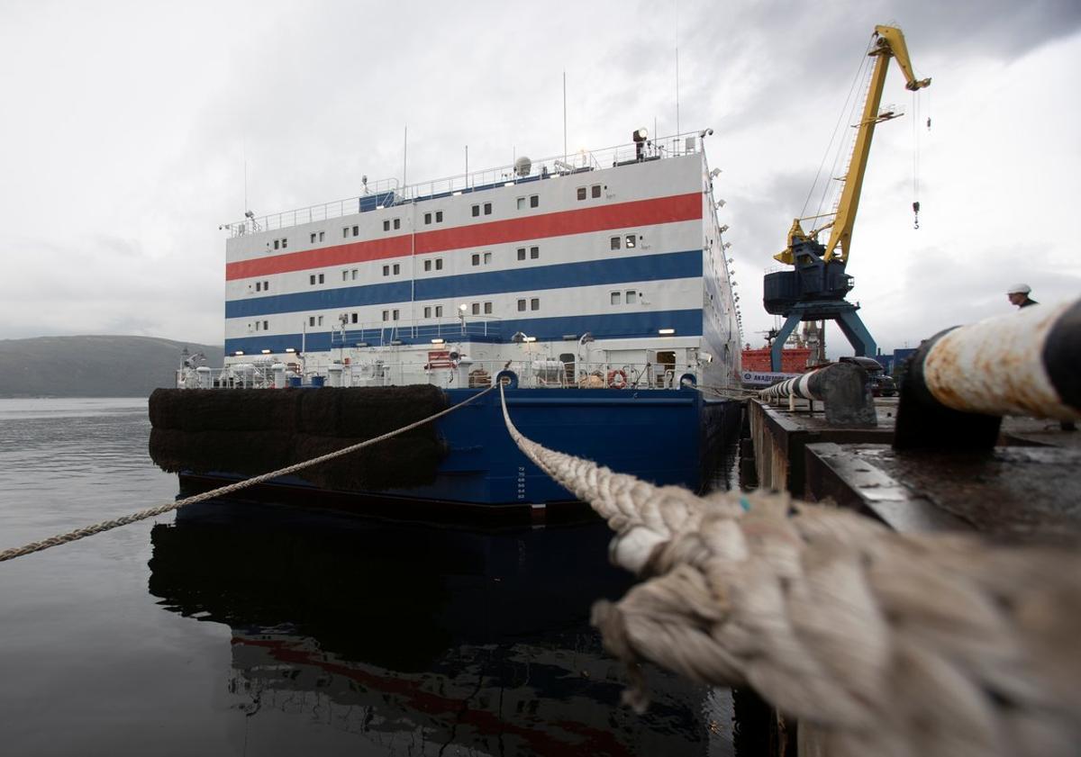 Russia’s floating nuclear power plant Akademik Lomonosov is pictured during preparations for a 4,000-mile journey along the Northern Sea Route to Chukotka at state company Rosatomflot base in Murmansk, Russia August 22, 2019. REUTERS/Maxim Shemetov