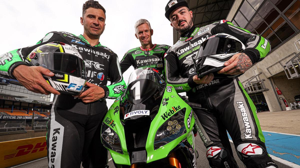 Erwan Nigon, David Checa i Jérémy Guarnoni formen l&#039;equip Kawasaki