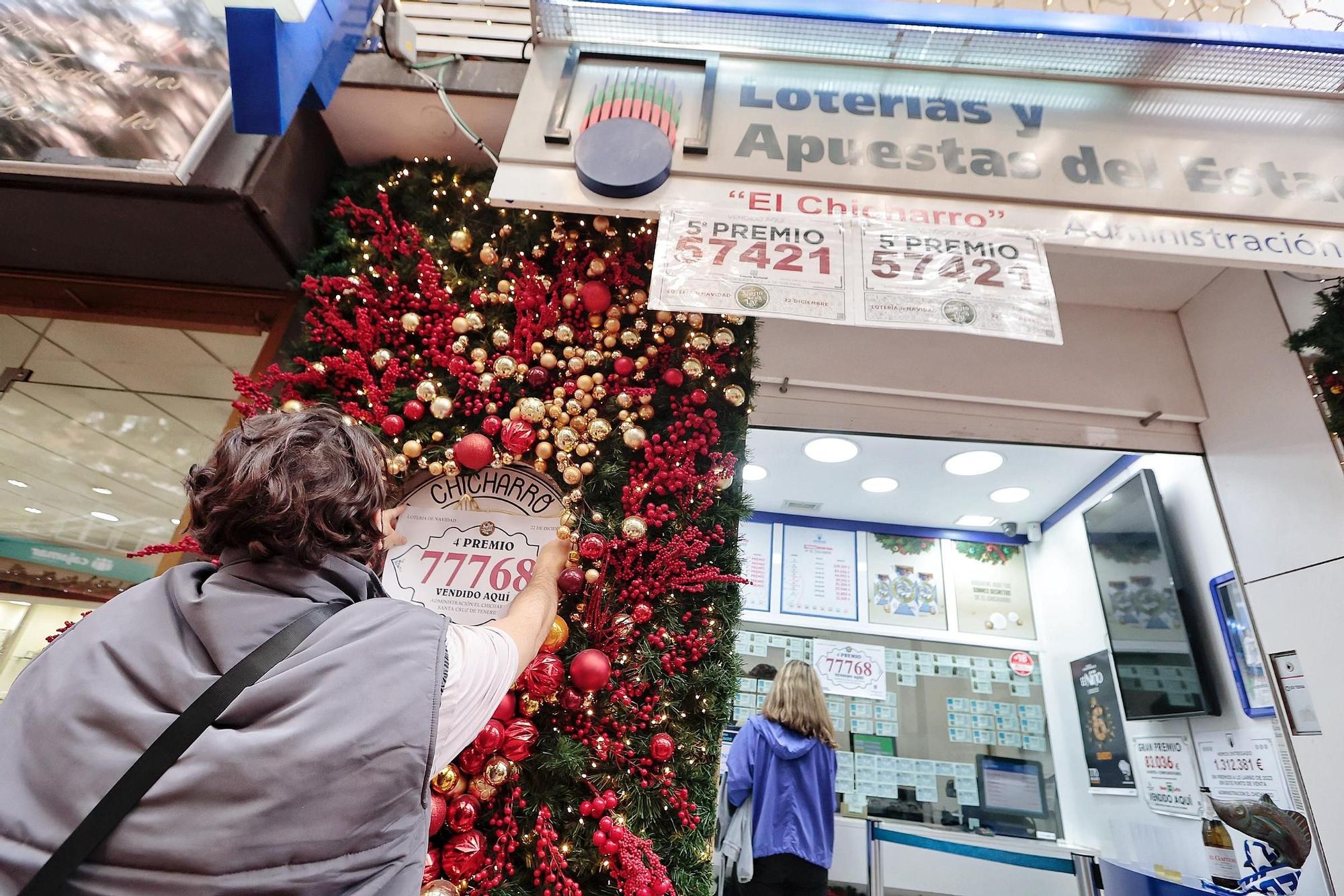 Celebración de un cuarto premio en Santa Cruz de Tenerife