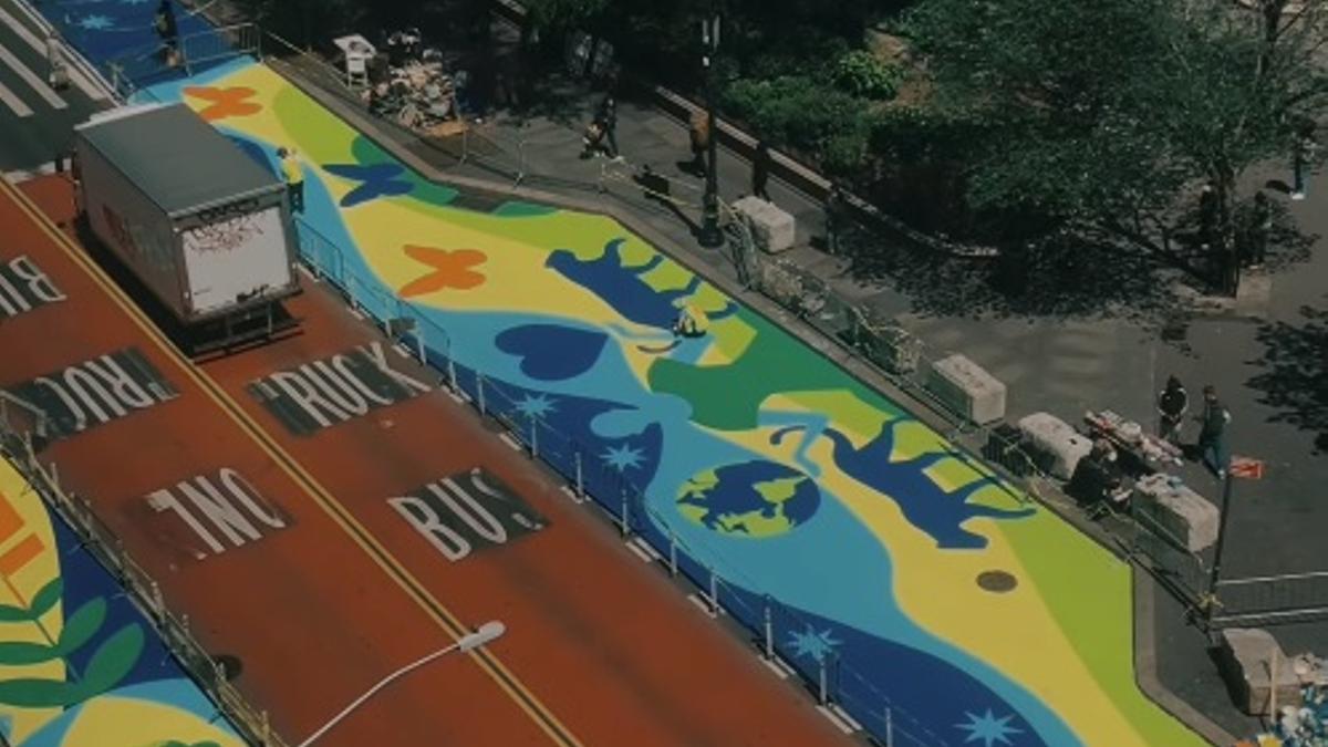 El mural de Vanesa Álvarez en Nueva York.