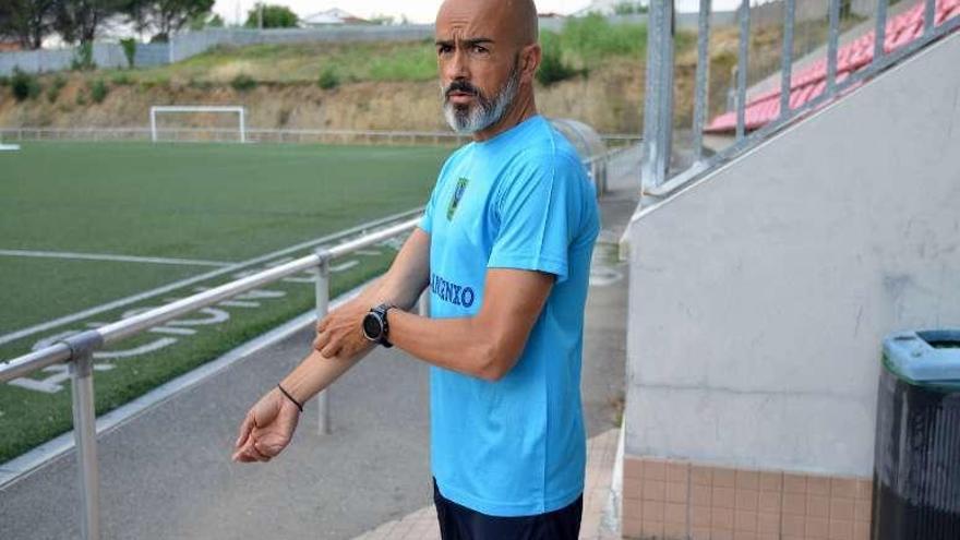 Álvarez Buylla durante un entrenamiento. // G. Santos