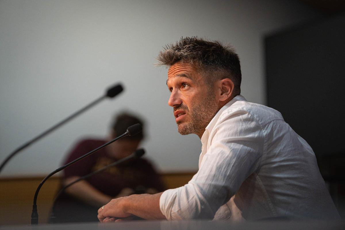 Rueda de prensa de Aitor Sanz, en imágenes Rueda de prensa de Aitor Sanz, en imágenes