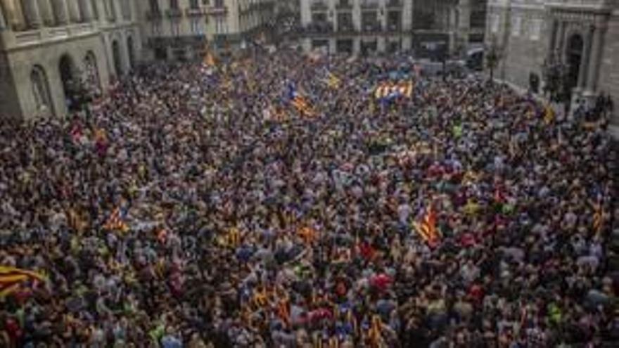 Celebración en la plaza de Sant Jaume