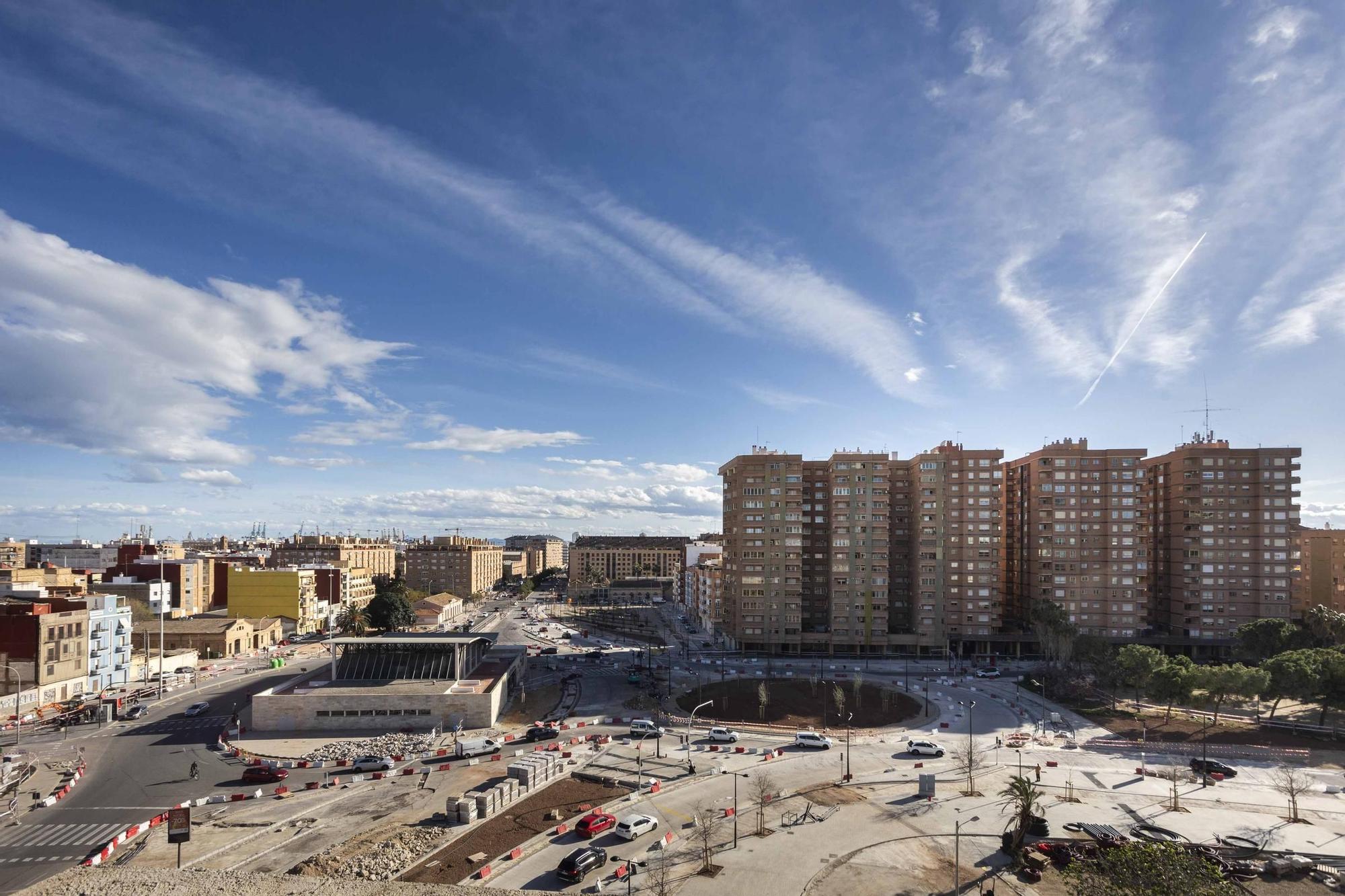 Así avanzan las obras del bosque urbano del Cabanyal