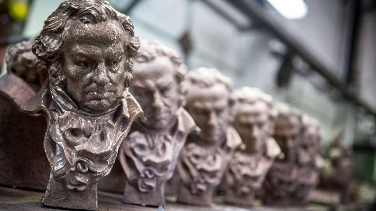 Estatuillas de los premios Goya