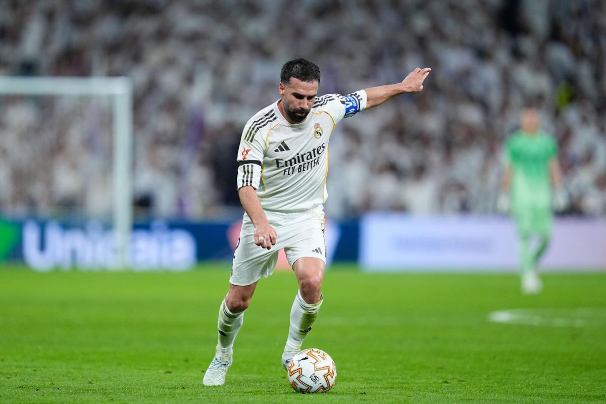 Daniel Carvajal, en acción en el partido ante el Atlético de Madrid.
