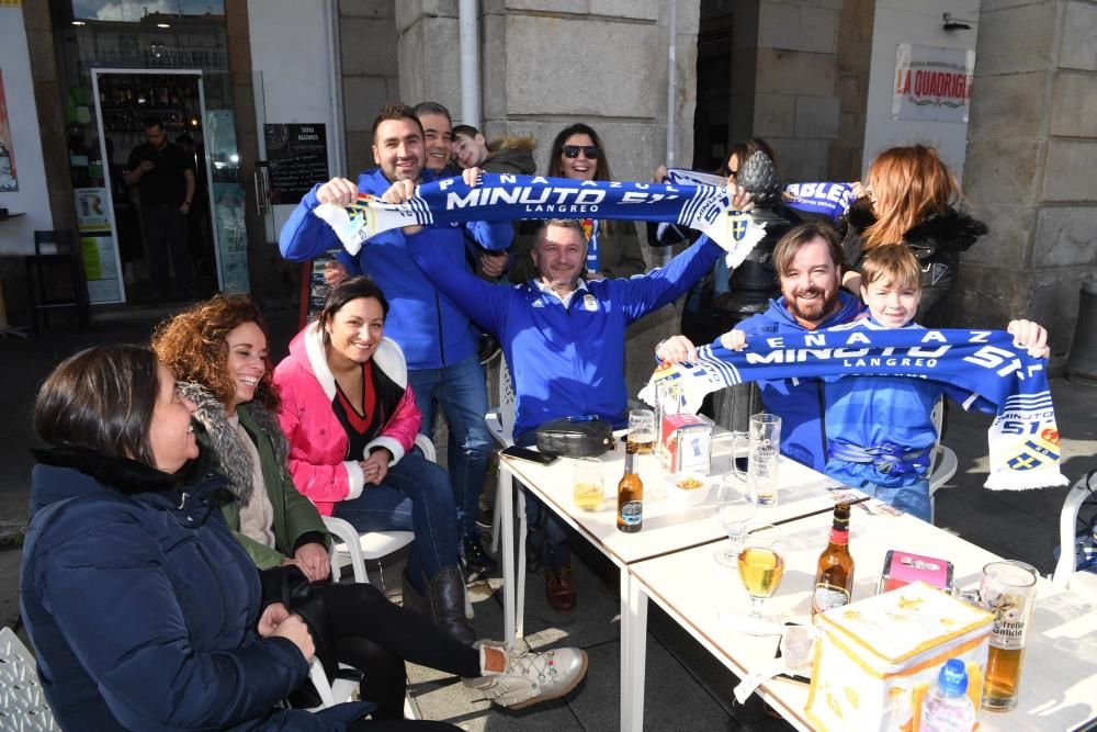 Afición del Real Oviedo en Coruña