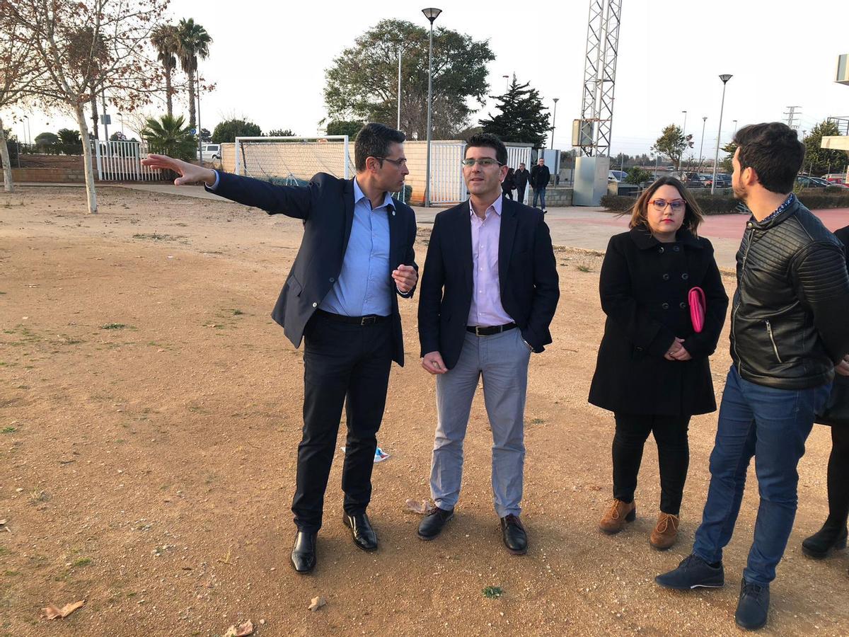 Toni González y Jorge Rodríguez, en 2018, cuando este último presidía la diputación con el PSPV.