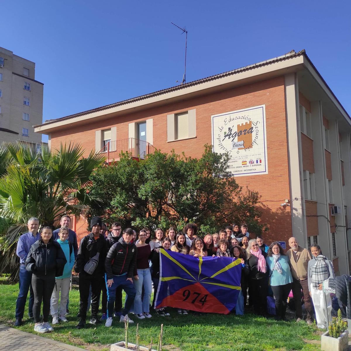 Estudiantes franceses en Cáceres.