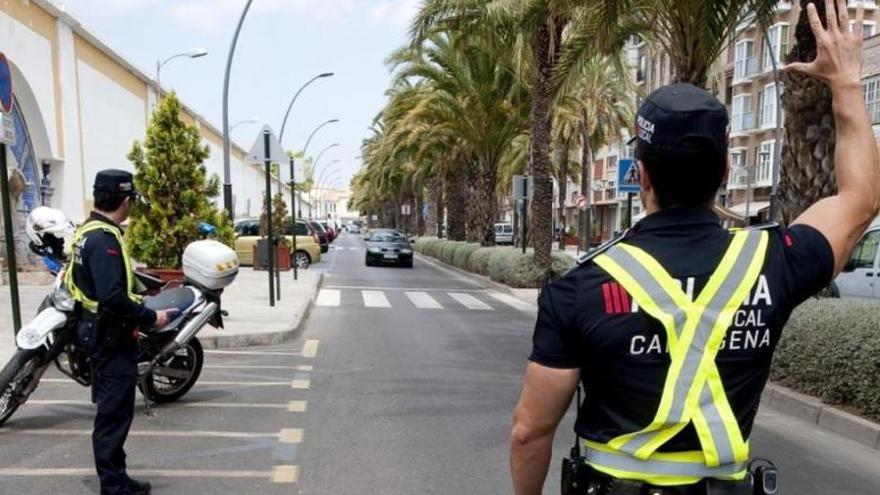 Agentes de la Policía Local de Cartagena.