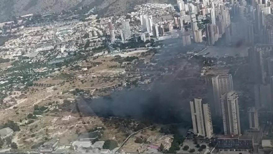 Estas son las vistas aéreas del incendio en Benidorm