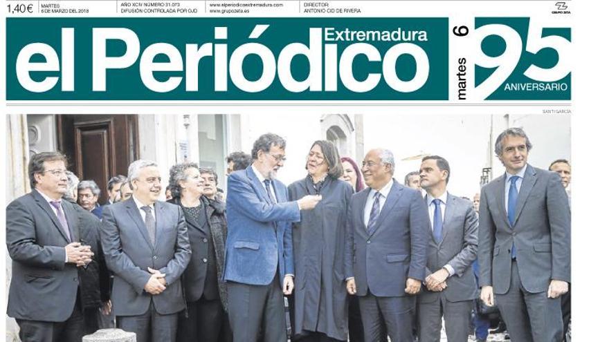 Esta es la portada de EL PERIÓDICO EXTREMADURA correspondiente al día 6 de marzo del 2018.