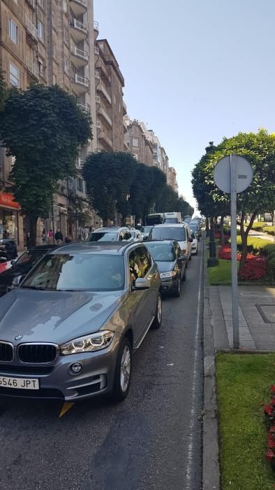 La Gran Vía de Vigo, cortada al tráfico