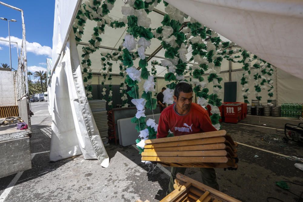 Montaje de la Feria Andaluza de Elche