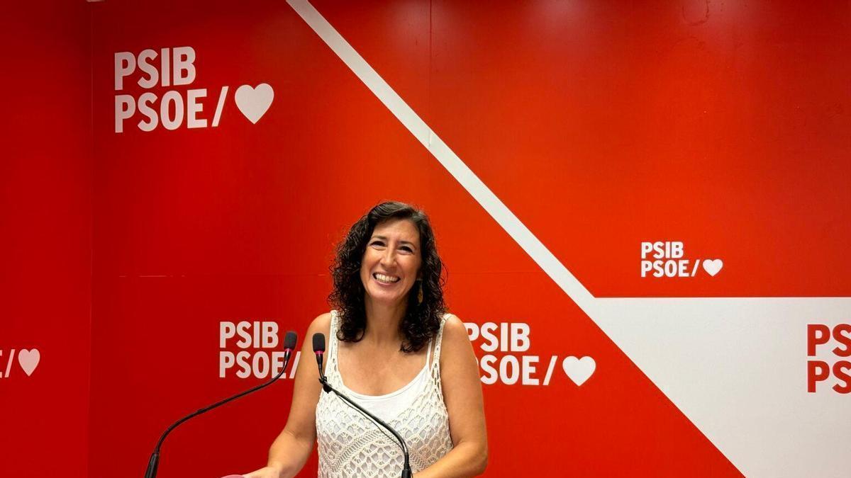 La secretaria general de los socialistas de Mallorca, Amanda Fernández.