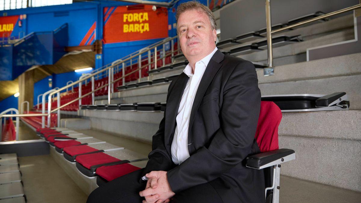 Xavier Budó en el palco del Palau