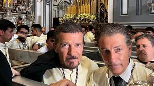 Antonio Banderas, en la Semana Santa de Málaga.