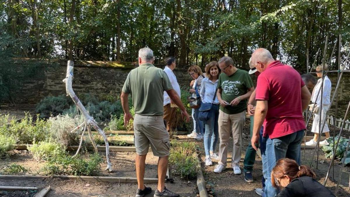 Miembros de la asociación durante una actividad sobre setas en el Jardín Botánico de Coria, recientemente.  | ASOCIACIÓN SENDERUELAS