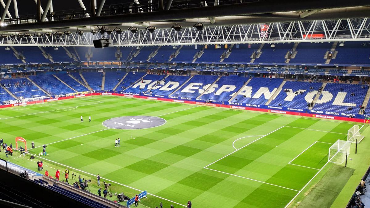 Así luce el RCDE Stadium antes del inicio