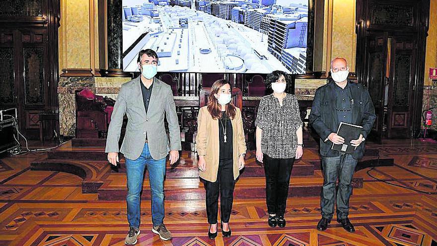 Villoslada, Rey, Calatayud y Vázquez, en la presentación.