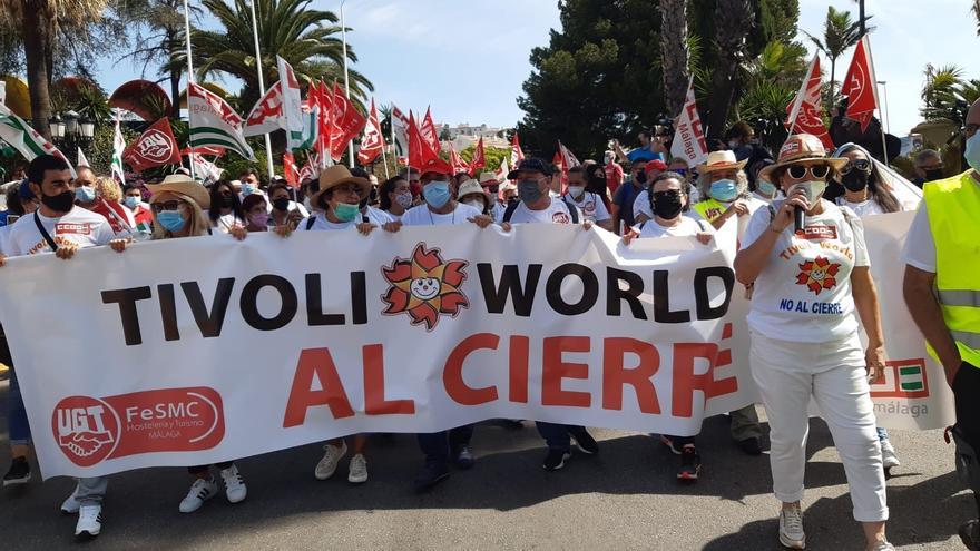 Marcha contra el cierre del Tívoli World Benalmádena