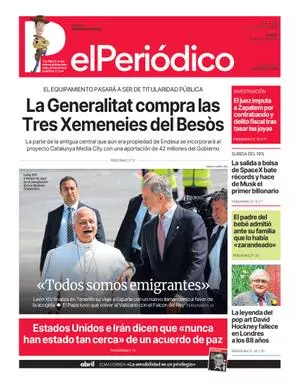 La portada de EL PERIÓDICO del 13 de junio de 2026